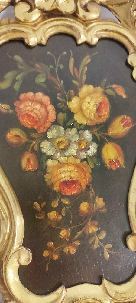French Oil Painted Panels, 1930s, Set Of 2 photo vinterior