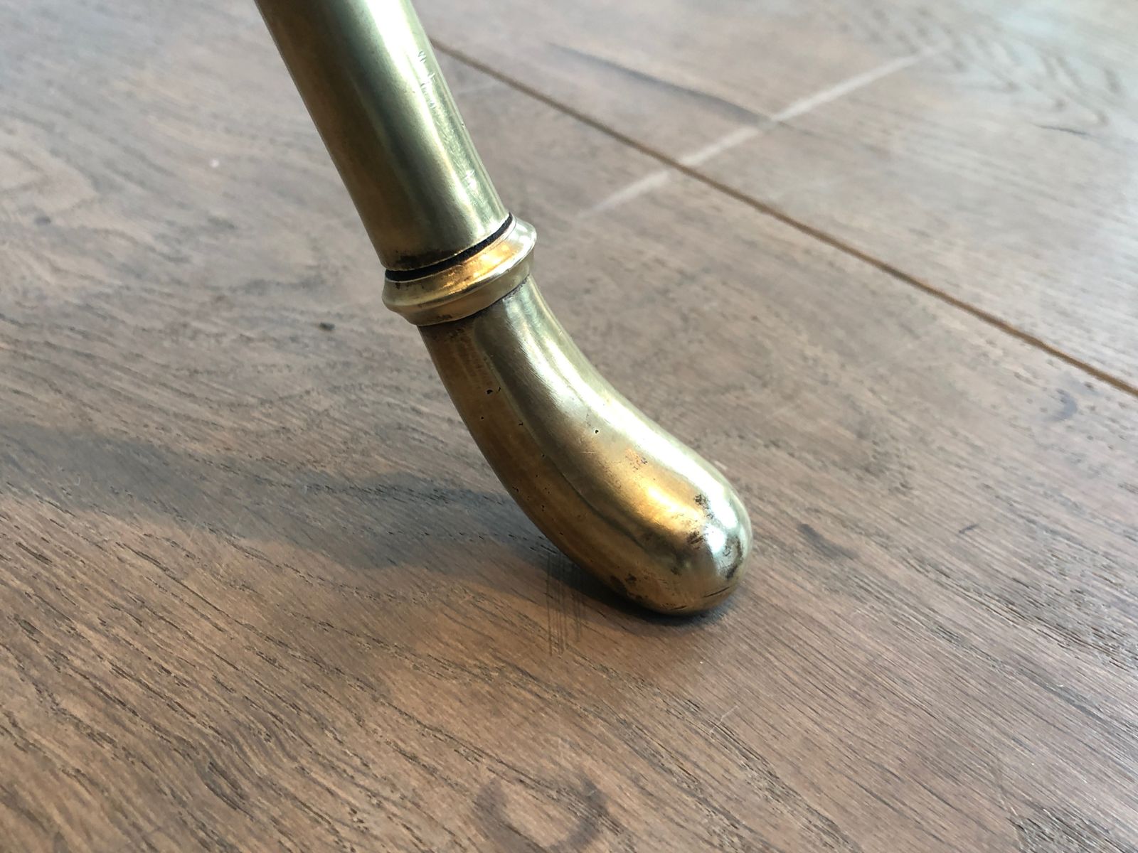 photo furniture Pair Of Brass Magazine Racks Attributed To Maison Jansen