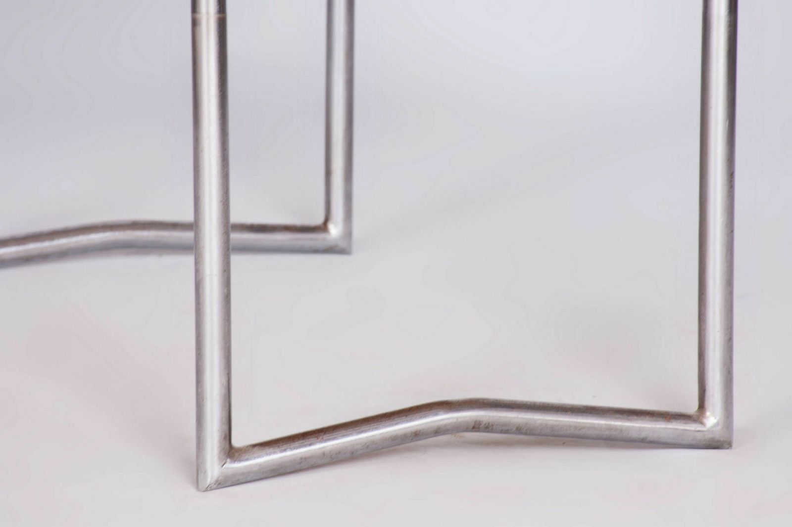 Restored Bauhaus Side Table, Hynek Gottwald, Walnut, Chrome, Czechia, 1930s photo buy