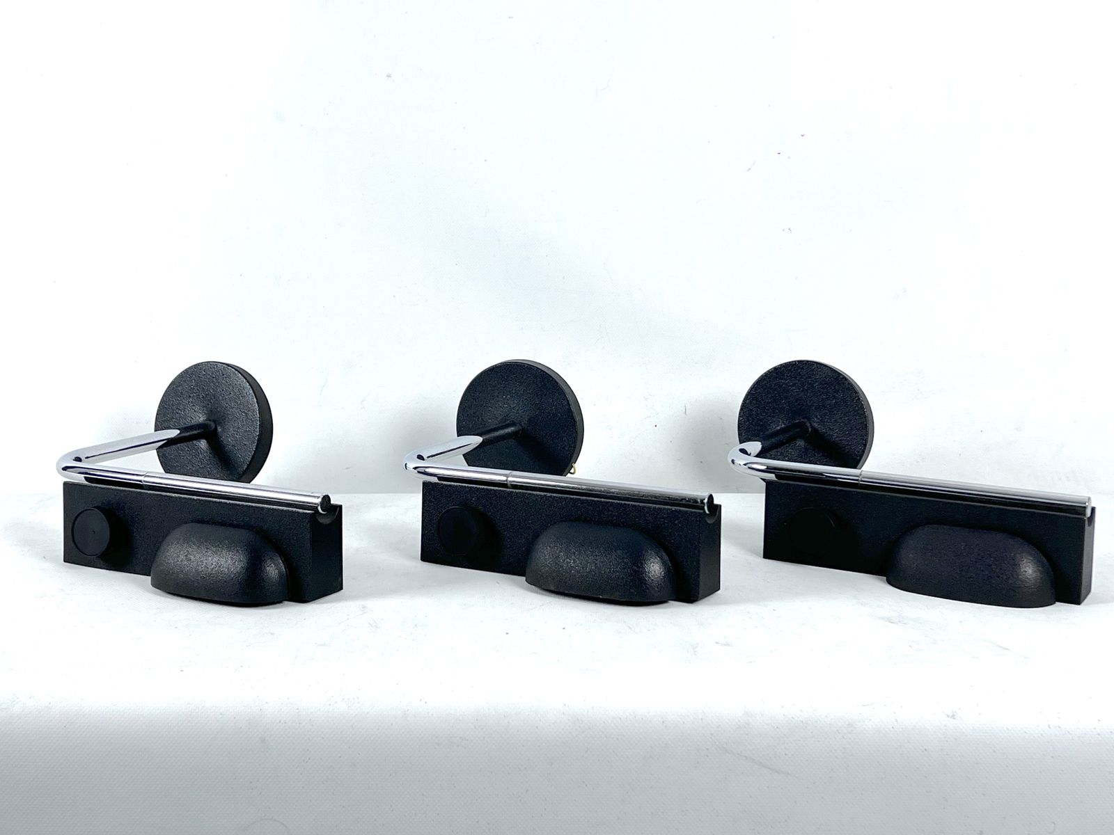 Vintage Set Of Three Sconces By Ernesto Gismondi For Artemide. Italy 1980s photo Lighting