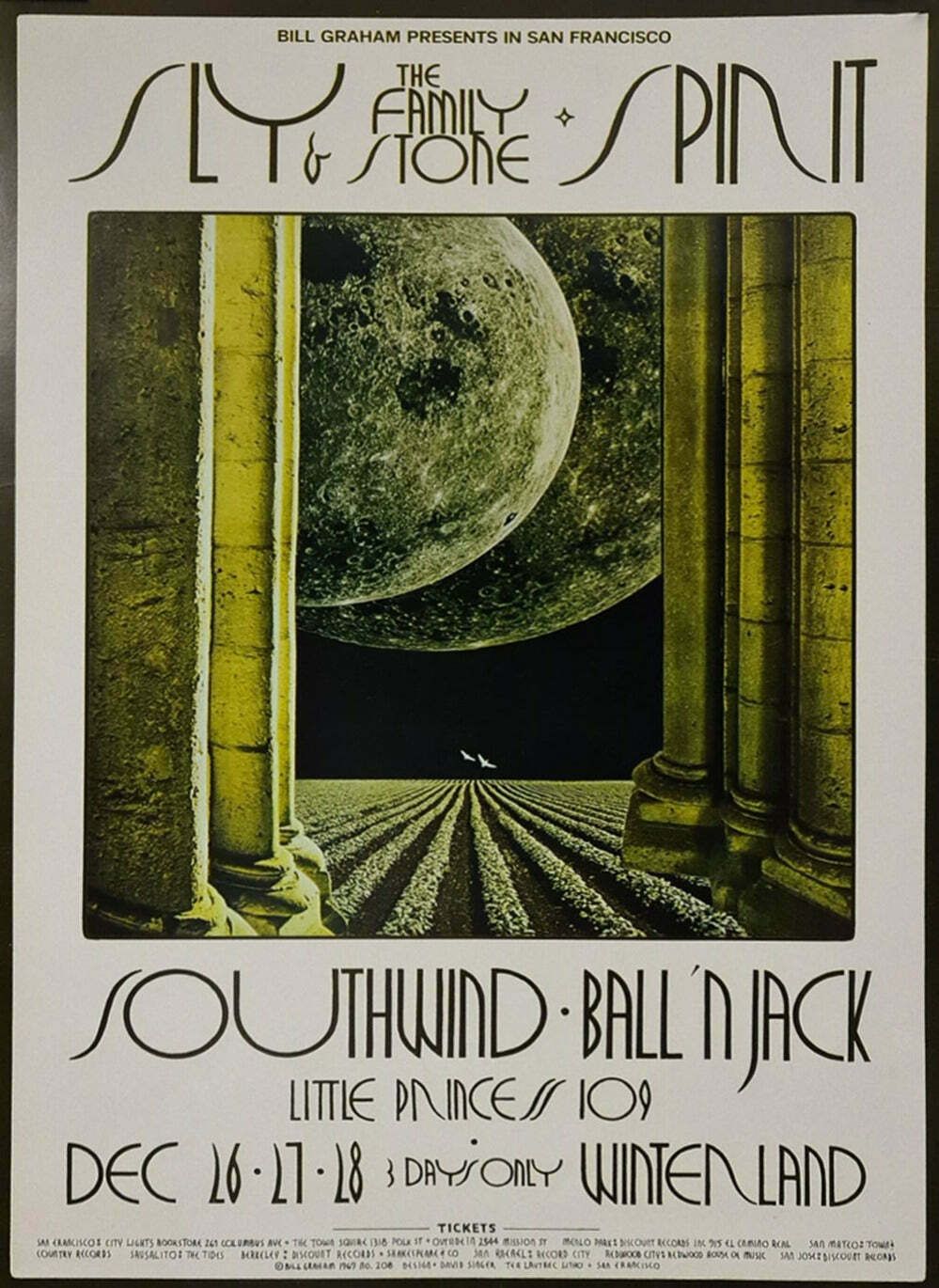 Sly & The Family Stone   Winterland  Original Vintage Poste