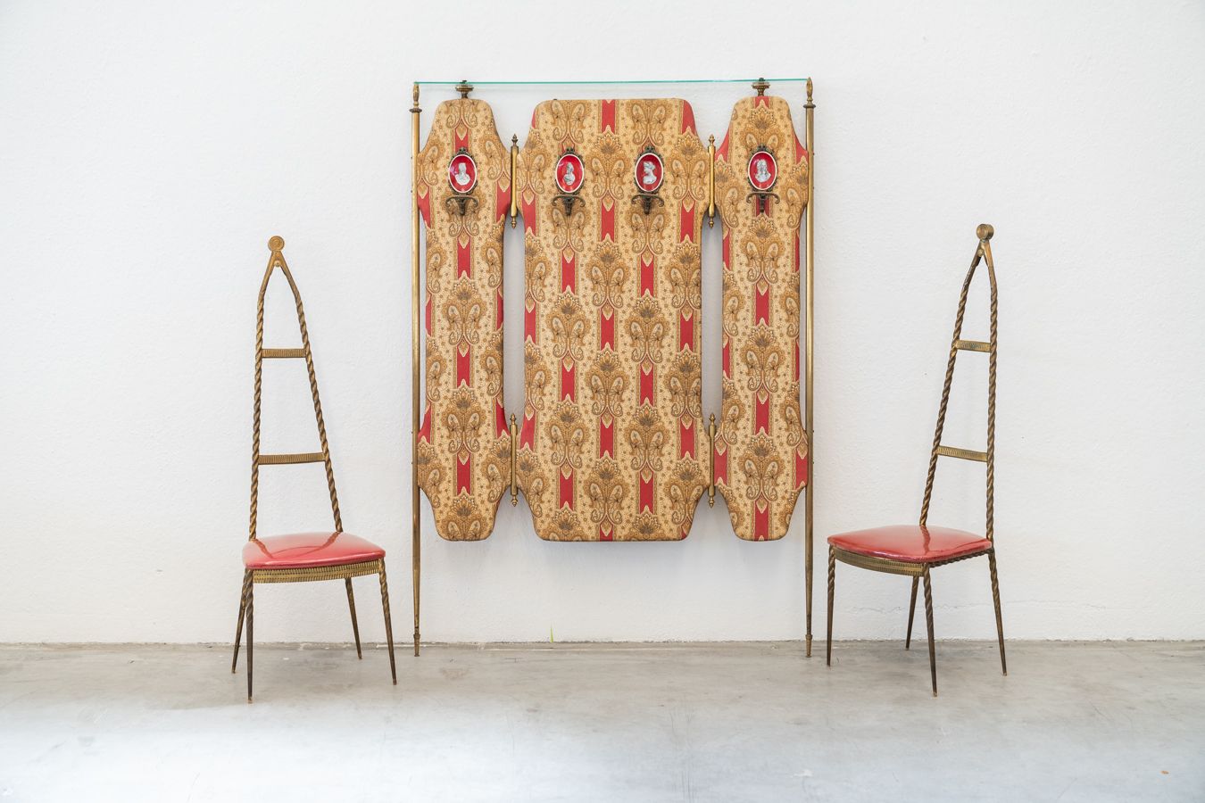 Ving Room Set Di Paolo Buffa Per Pozzi E Verga, Anni '50, Set Di 3