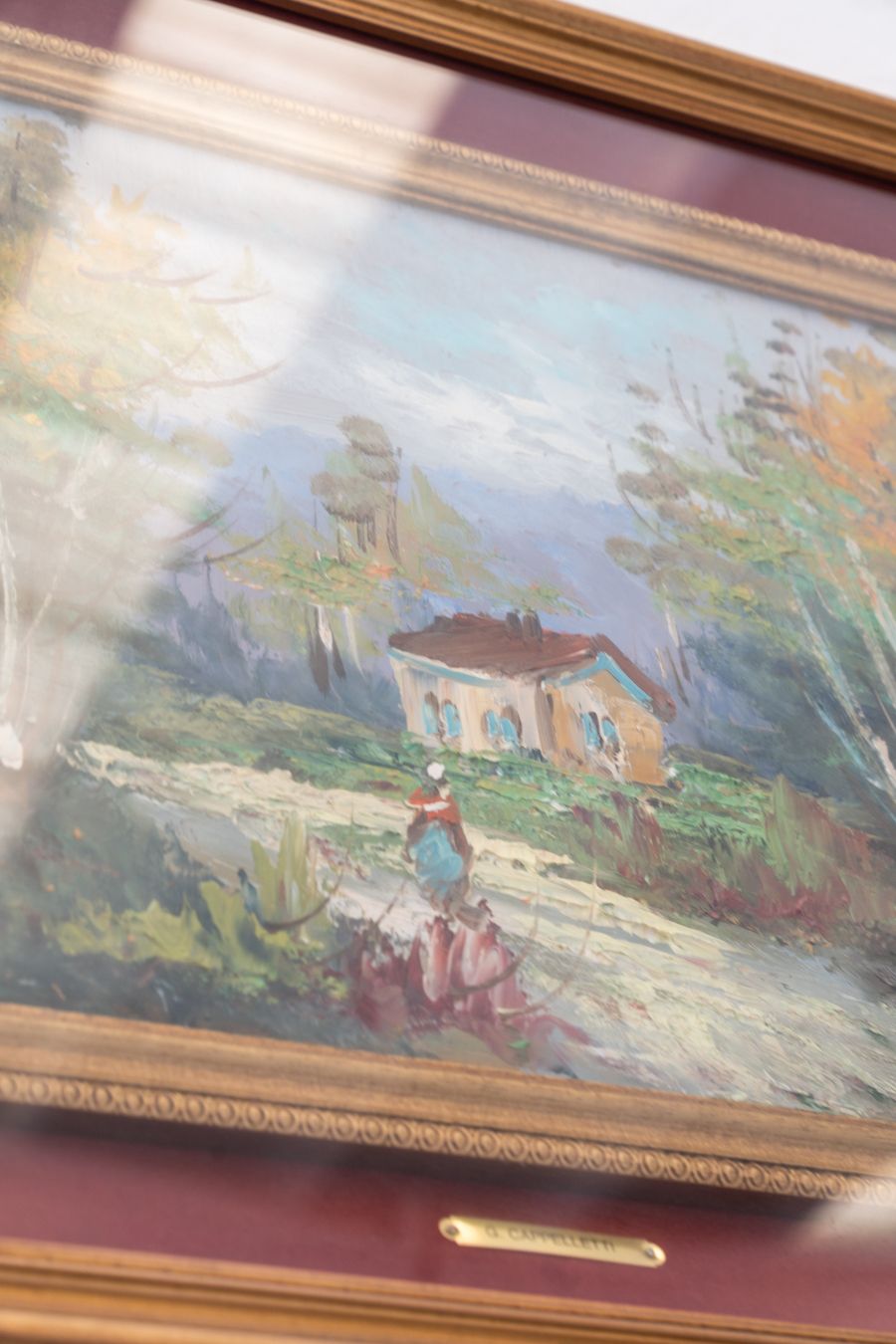Oil Painting On Canvas By Giovanni Cappelletti, 1970 photo for sale