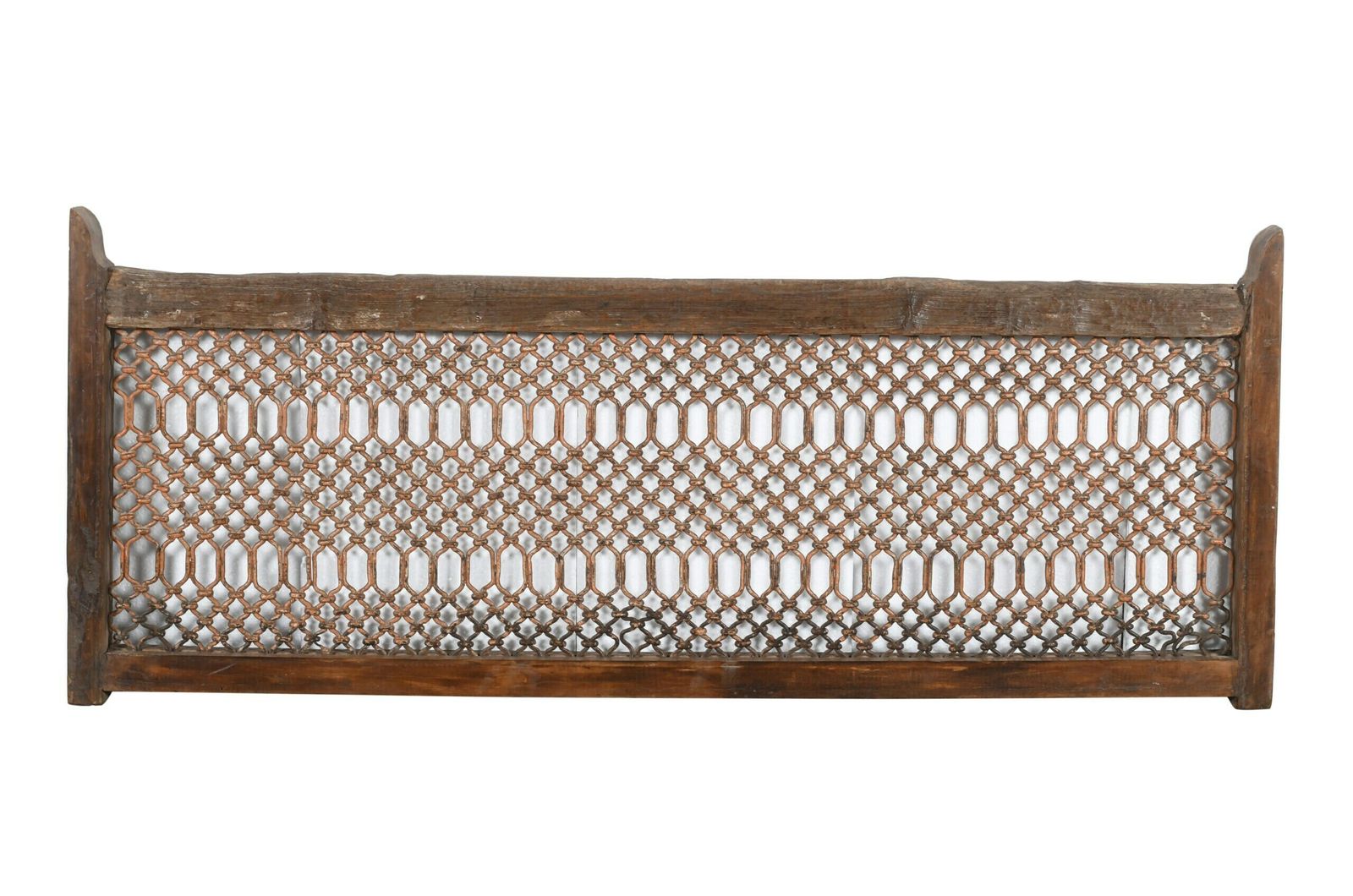 Exquisite Antique Indian Teak Wood And Iron Bannister   Vintage Architectural Salvage, Handcrafted Artistry