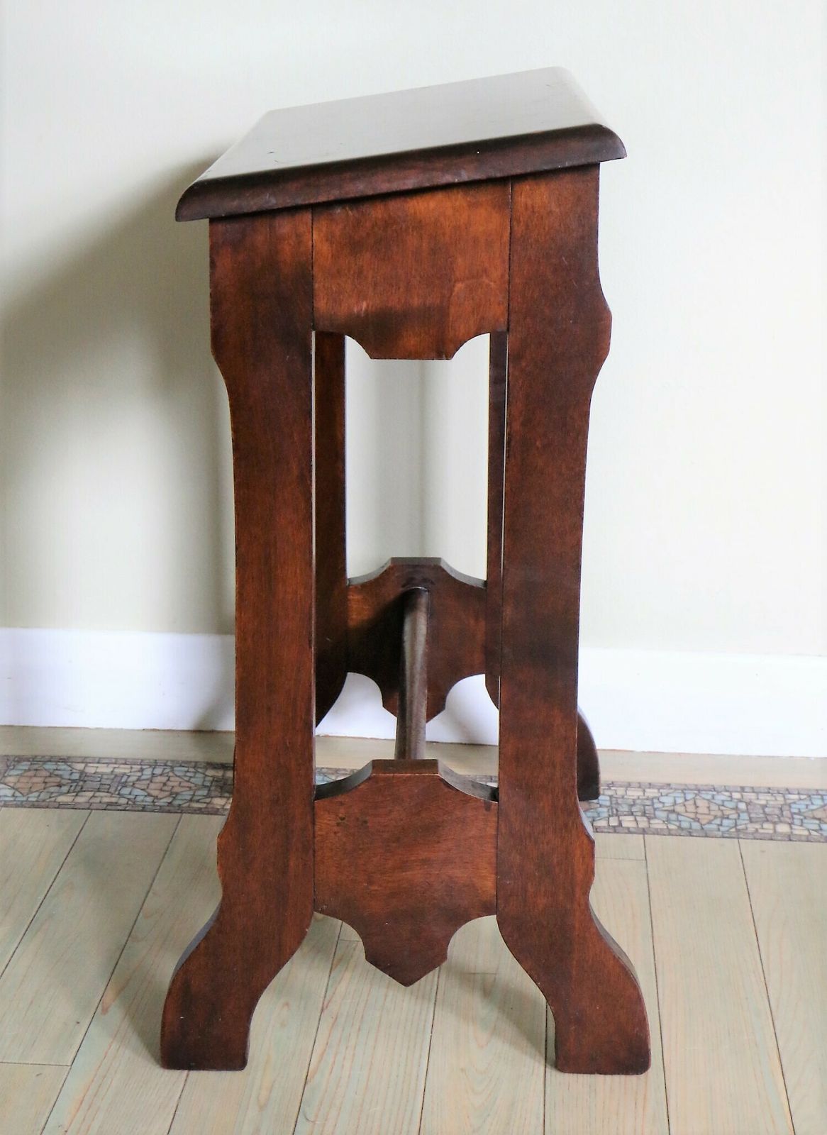 Antique English Church Organ Piano Stool Solid Oak Early 20th Century photo Furniture