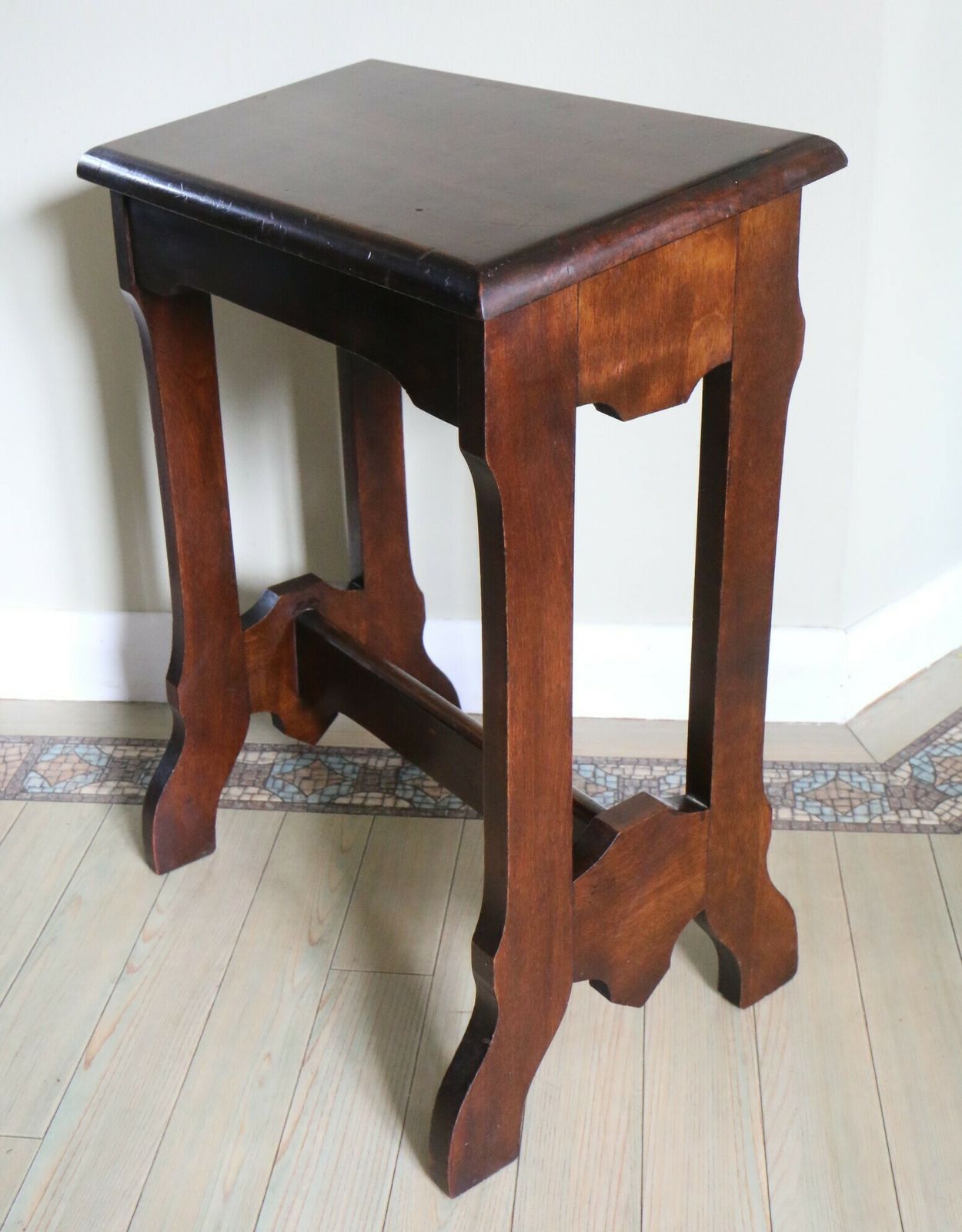 Antique English Church Organ Piano Stool Solid Oak Early 20th Century photo 128.0