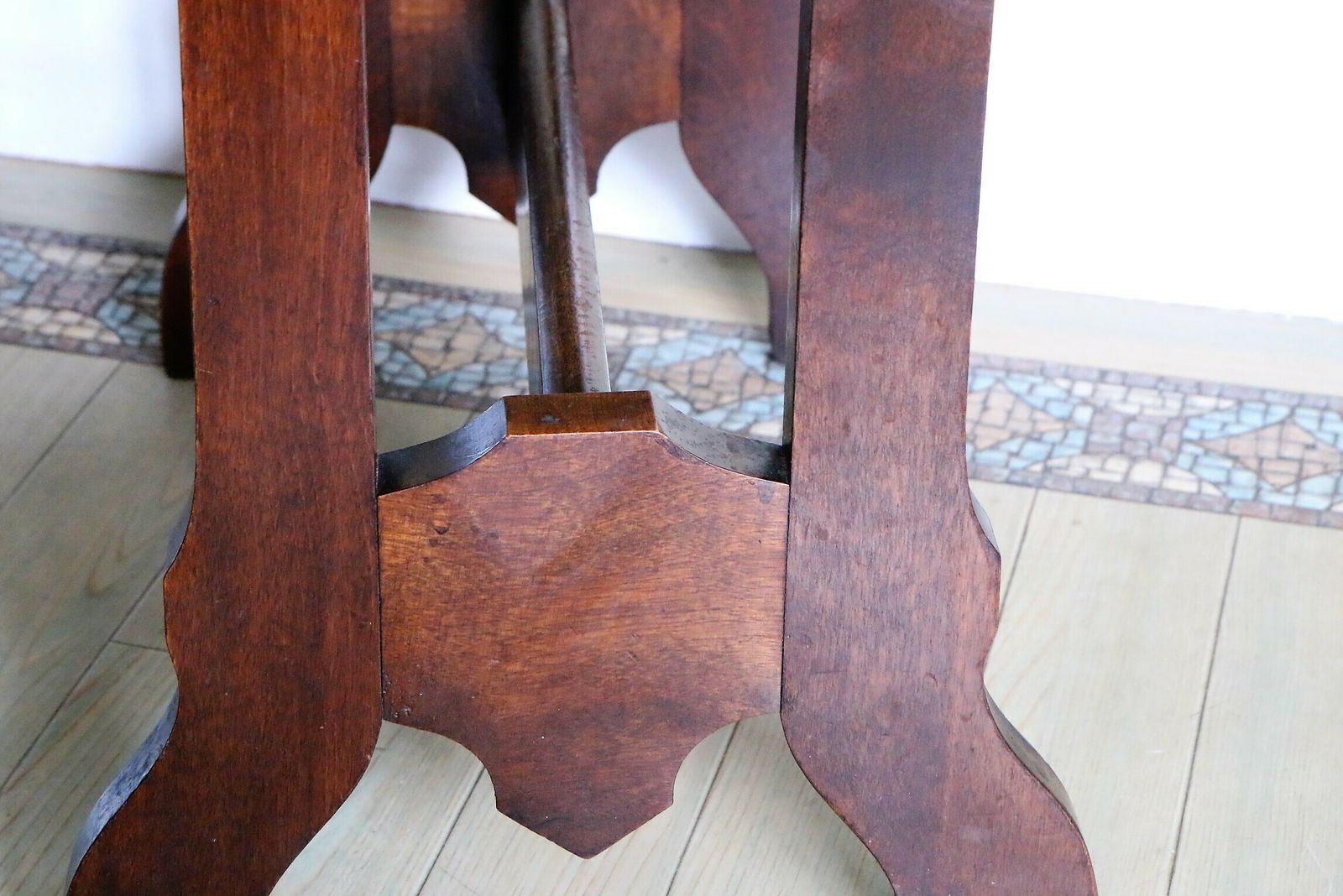 128.0 Antique English Church Organ Piano Stool Solid Oak Early 20th Century photo