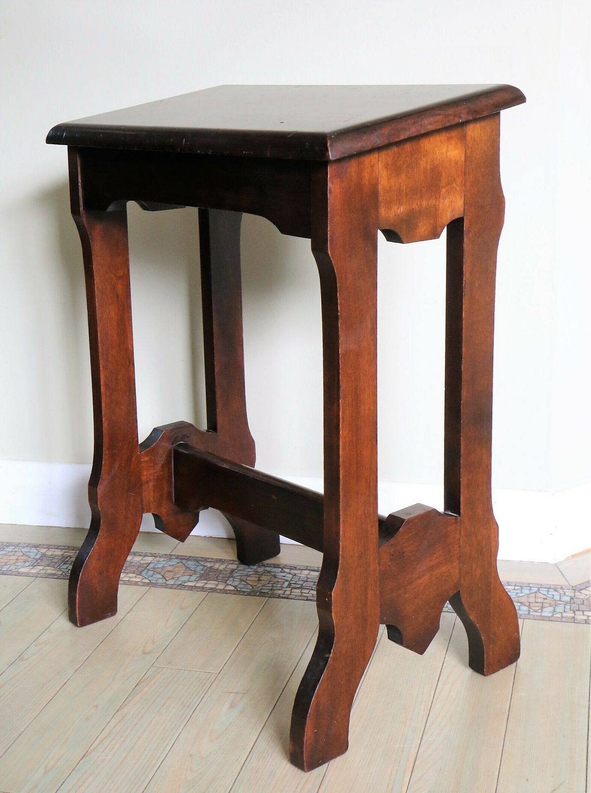 photo vinterior Antique English Church Organ Piano Stool Solid Oak Early 20th Century