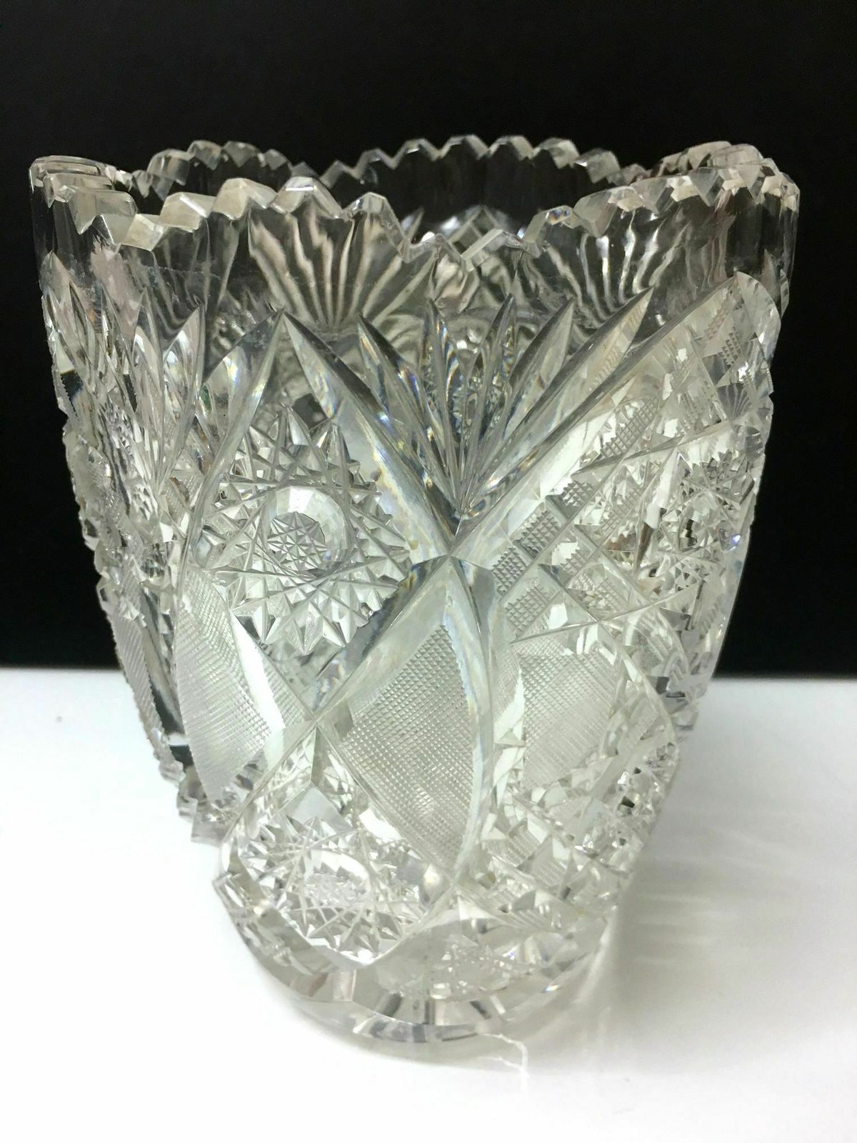 Crystal Lead Vase, 1970s, Glass photo for sale