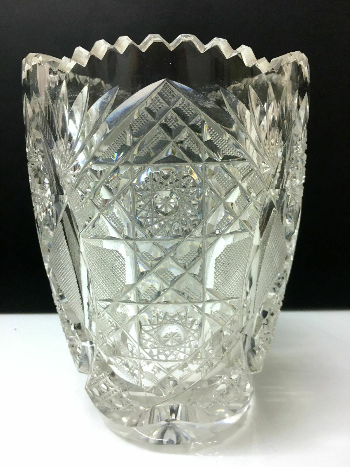 Crystal Lead Vase, 1970s, Glass