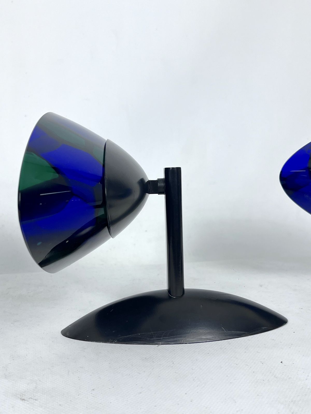 photo vinterior Ottavio Missoni, Four Large Wall Lamps In Murano Glass And Metal. Italy 1980s