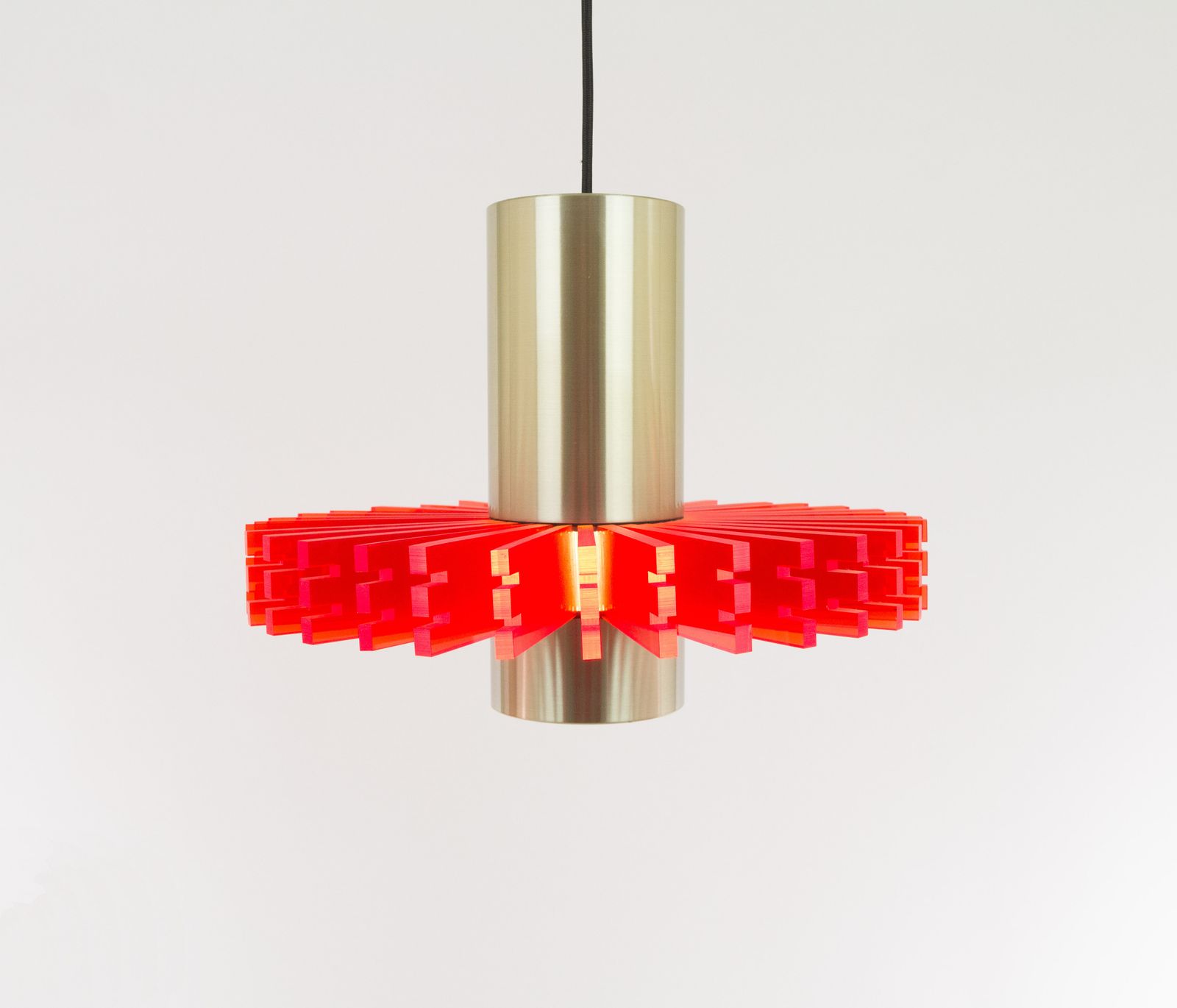 Red Priest Collar Pendant By Claus Bolby For Cebo Industri, 1960s