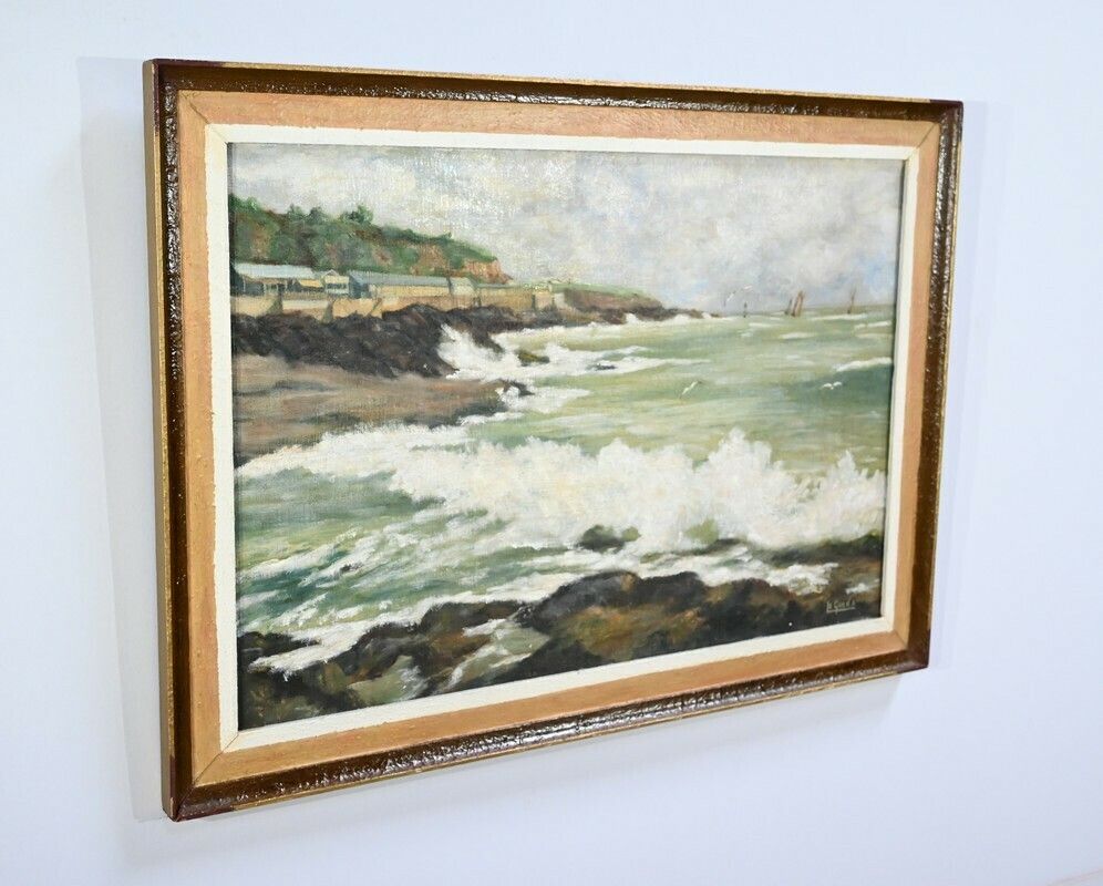 Oil On Canvas, Signed A. Le Guen   2nd Part 20th Century photo furniture