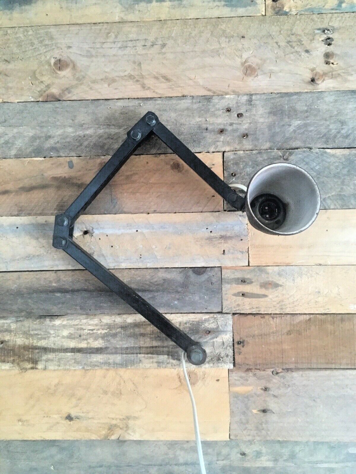 Genuine 50's Factory Memlite Anglepoise Industrial Desk Wall Light Lamp Maclamp photo furniture