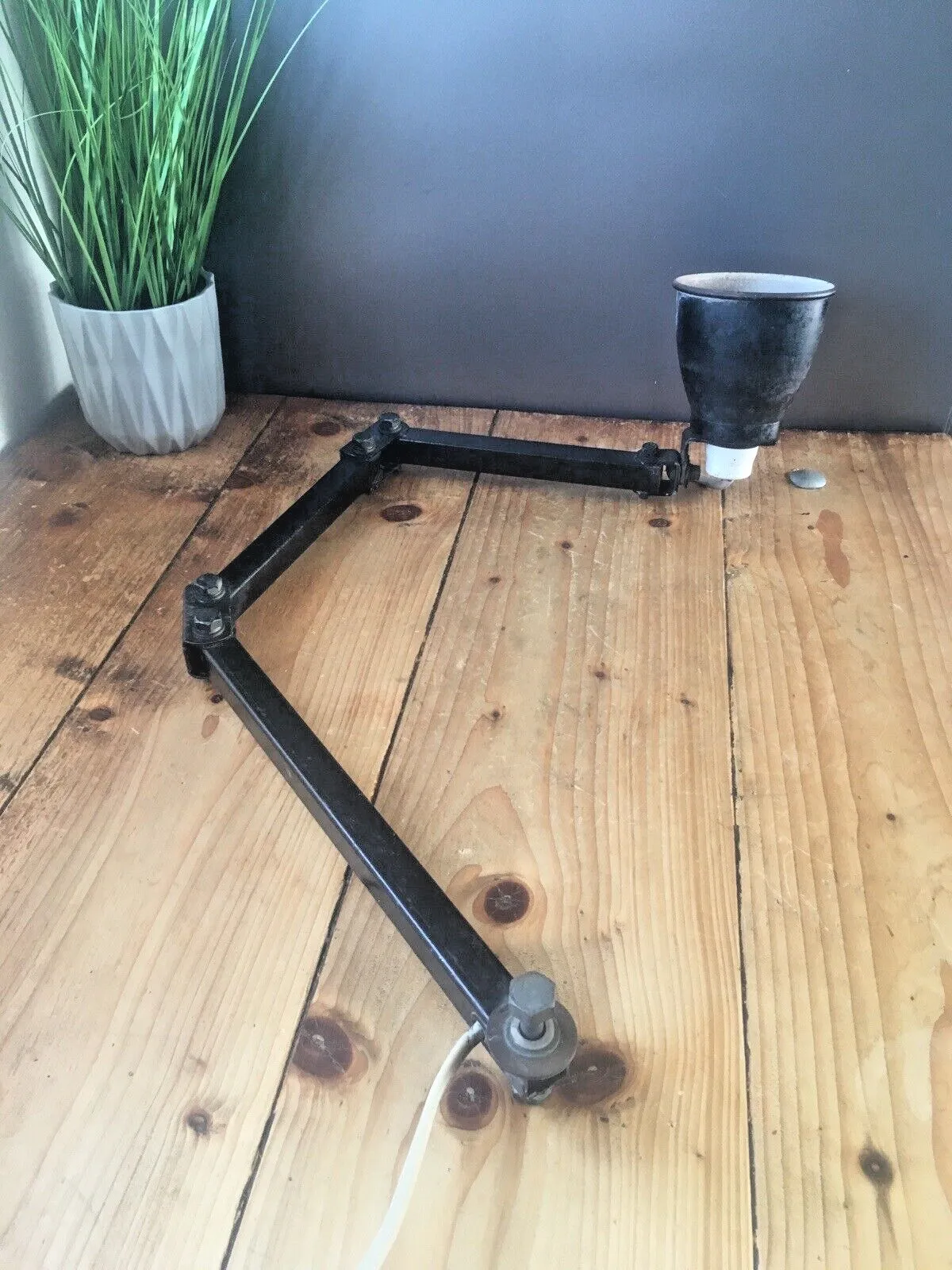 photo buy Genuine 50's Factory Memlite Anglepoise Industrial Desk Wall Light Lamp Maclamp