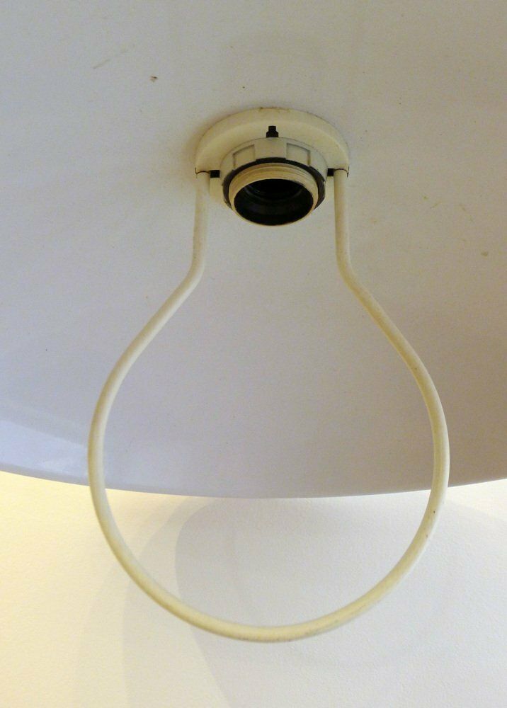 Italian White Lacquered Metal Pendant, 1970s photo 110.0