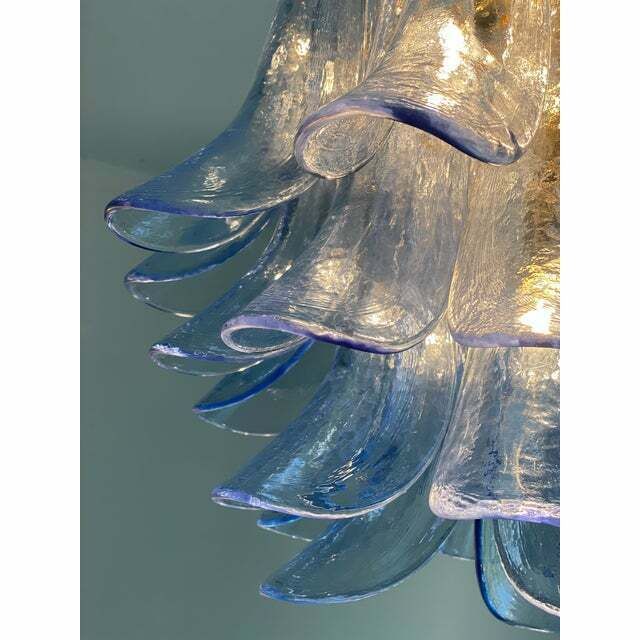 Contemporary Blue “Selle” Murano Glass Chandelier photo buy