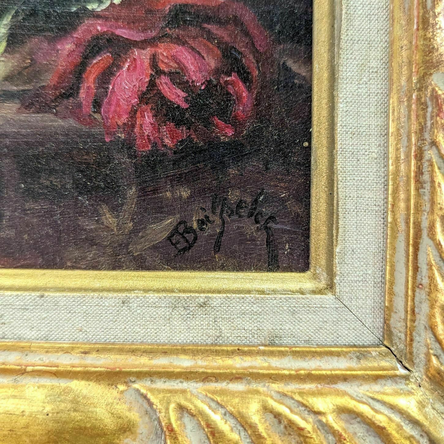 Painting Still Life With Vase Of Peonies photo for sale