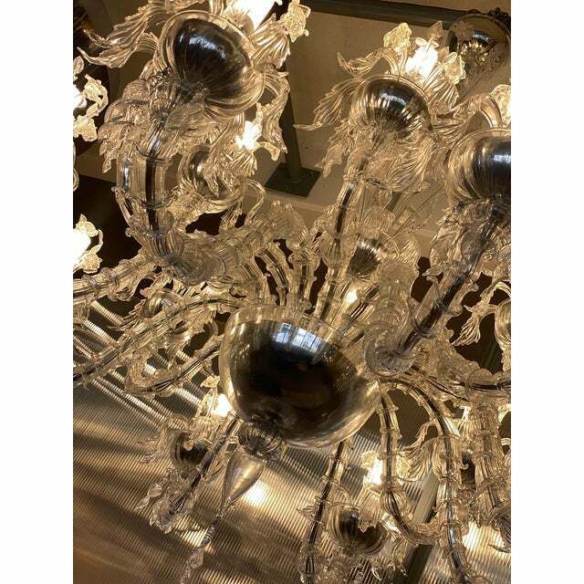 Contemporary "Ca Rezzonico" With Flowers And Leaves Murano Glass Chandelier photo vinterior