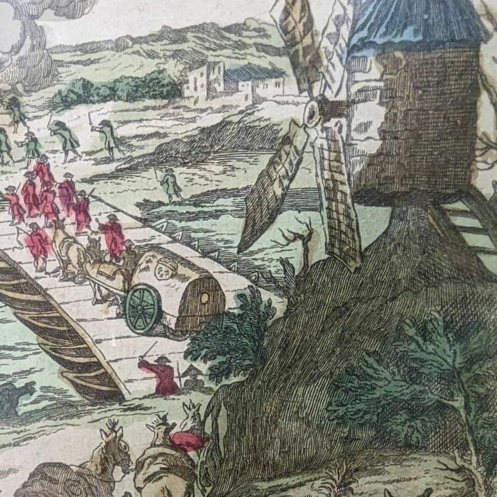 Napoleonic Optical View Engraving Seen From The Passage Of The Rhine photo buy