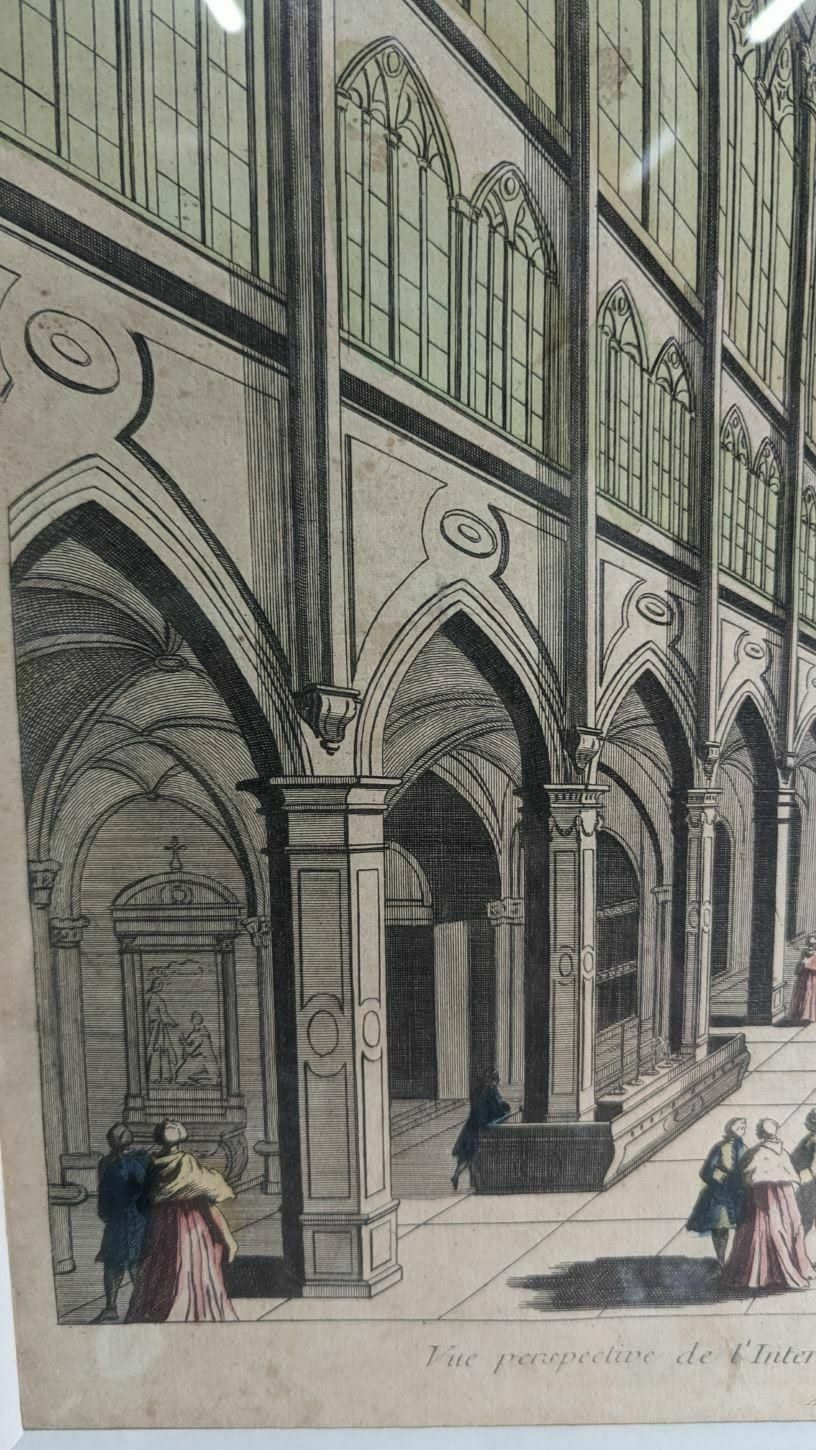 Engraving Optical View The View Of The Interior Of The Saint Séverin Basilica In Paris photo buy