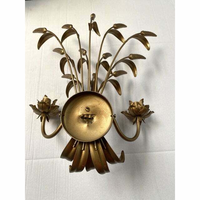 photo furniture Contemporary Gold Florentine Wrought Iron Ears Wall Lamp