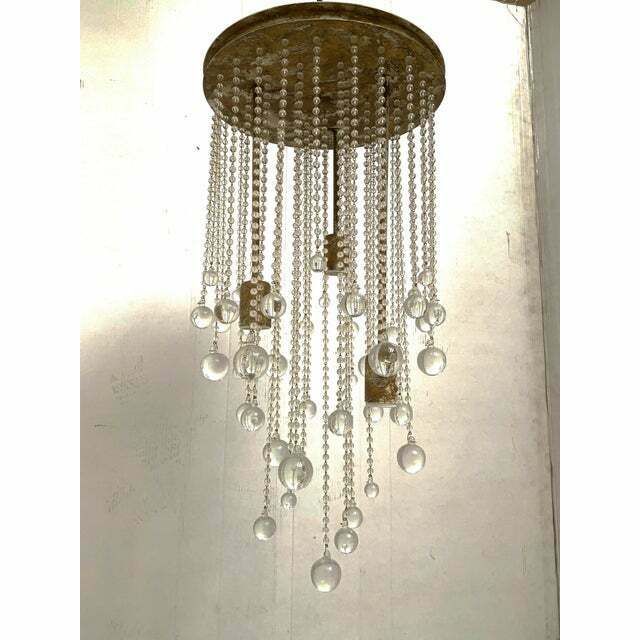 Contemporary Cascade Of Transparent Cristals Murano Glass Chandelier photo buy
