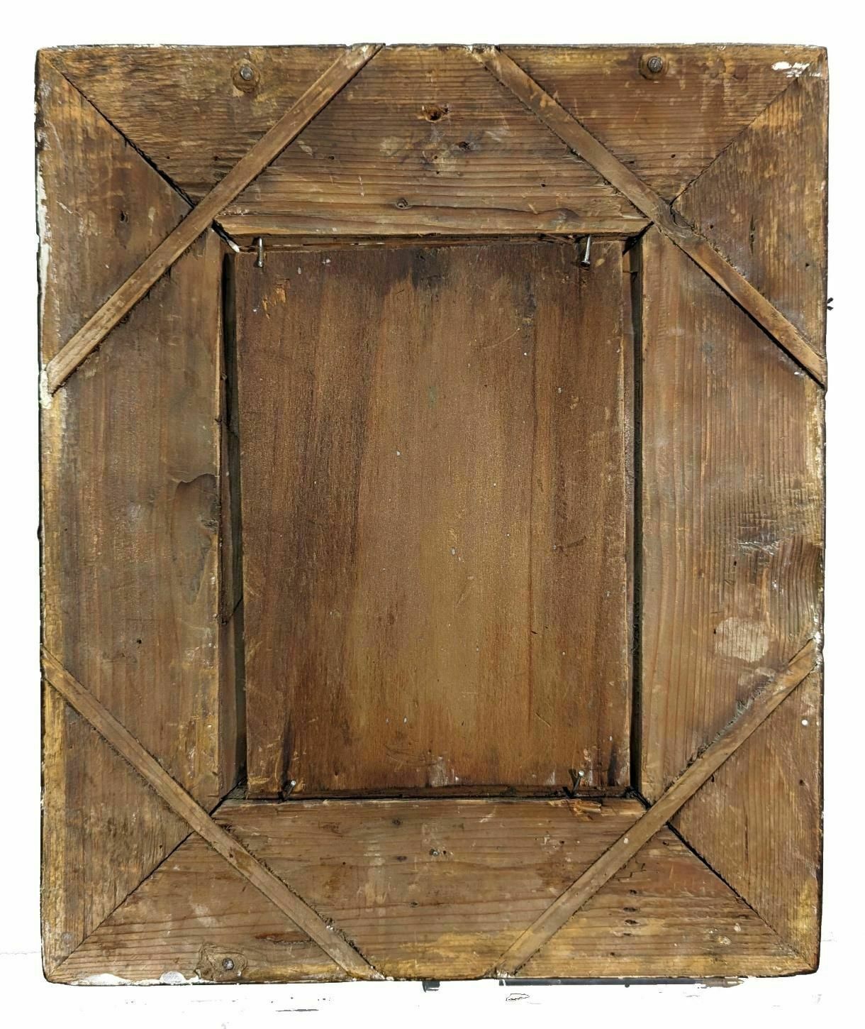 Painting On Wood Of A Character In 19th Century Dress photo vinterior