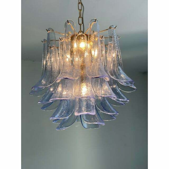 Contemporary Blue “Selle” Murano Glass Chandelier photo buy