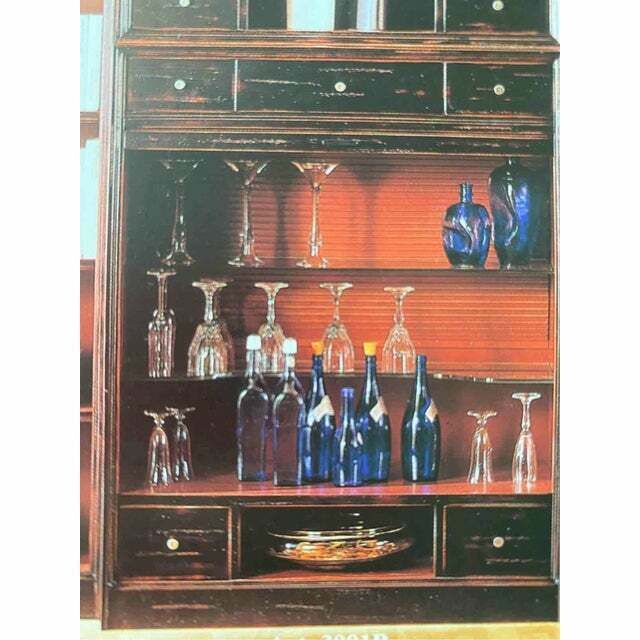 photo for sale 1980s Classic Bookcase Of High Italian Craftsmanship From The 80s With Tv Shelf Or Bar