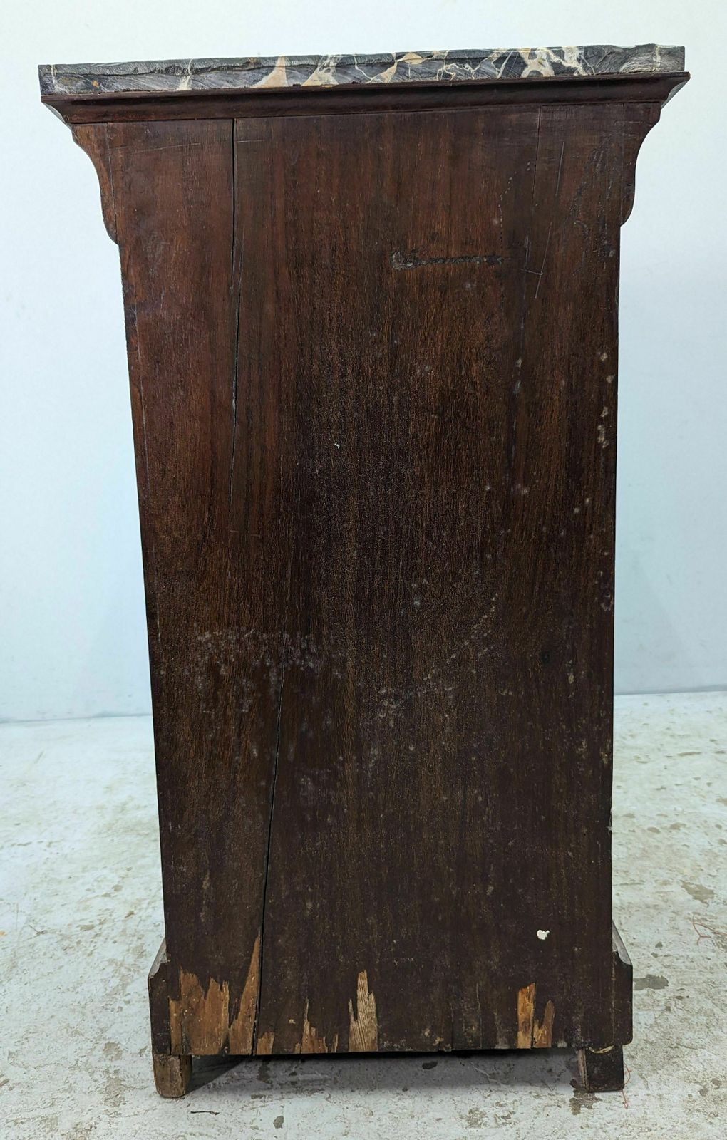 Bedside Table In Wood And Marble, Louis Philippe Style, 19th Century photo buy