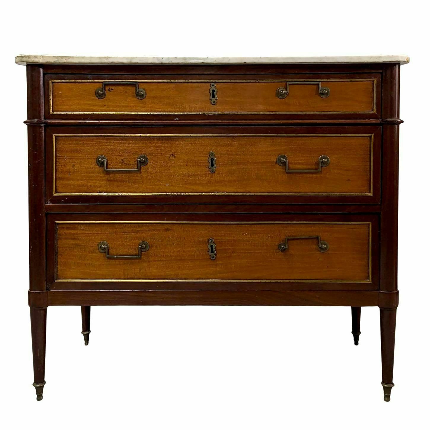 Louis XVI Mahogany Chest Of Drawers, 18th Century
