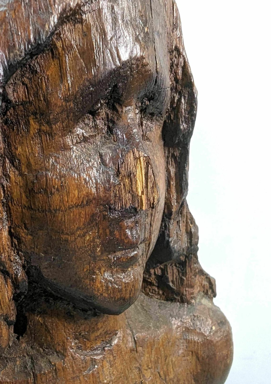 Wooden Sculpture Titled The Ungrateful Late 19th 20th Century photo vinterior