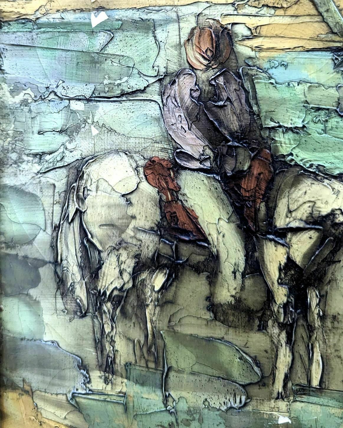Oil On Canvas Signed D'orcino Camargue Landscape 20th Century photo for sale