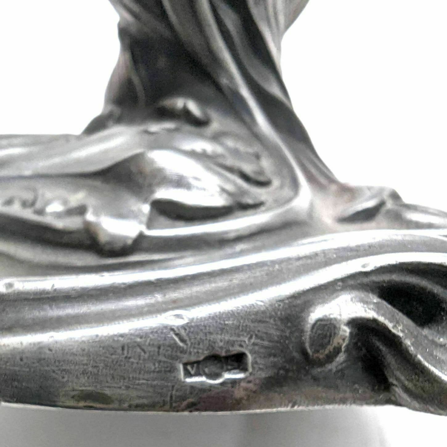 Pair Of Pewter Art Nouveau Candlesticks photo buy