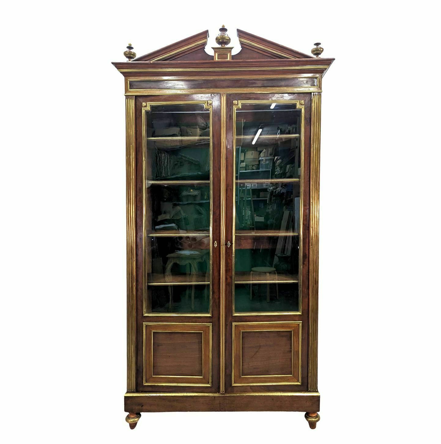 Louis XVI Style Mahogany Bookcase, 19th Century