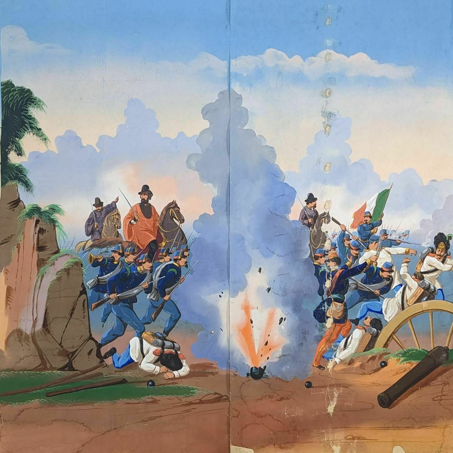 Wallpaper Mounted On Canvas 19th Century Military Scenes photo furniture