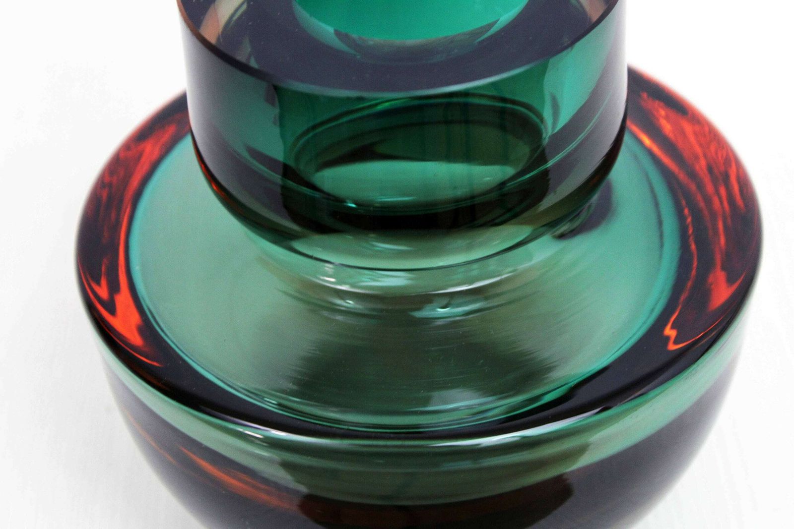 Italian Murano Glass Sommerso Vase, 1970s Murano Vase photo vinterior