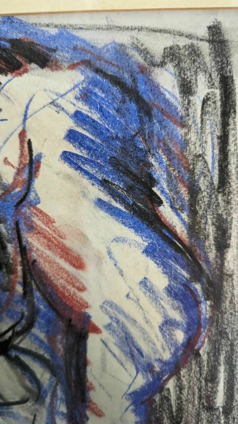 Pencil And Pastel Drawings, Abstract Subject Naked Body, Signed photo for sale