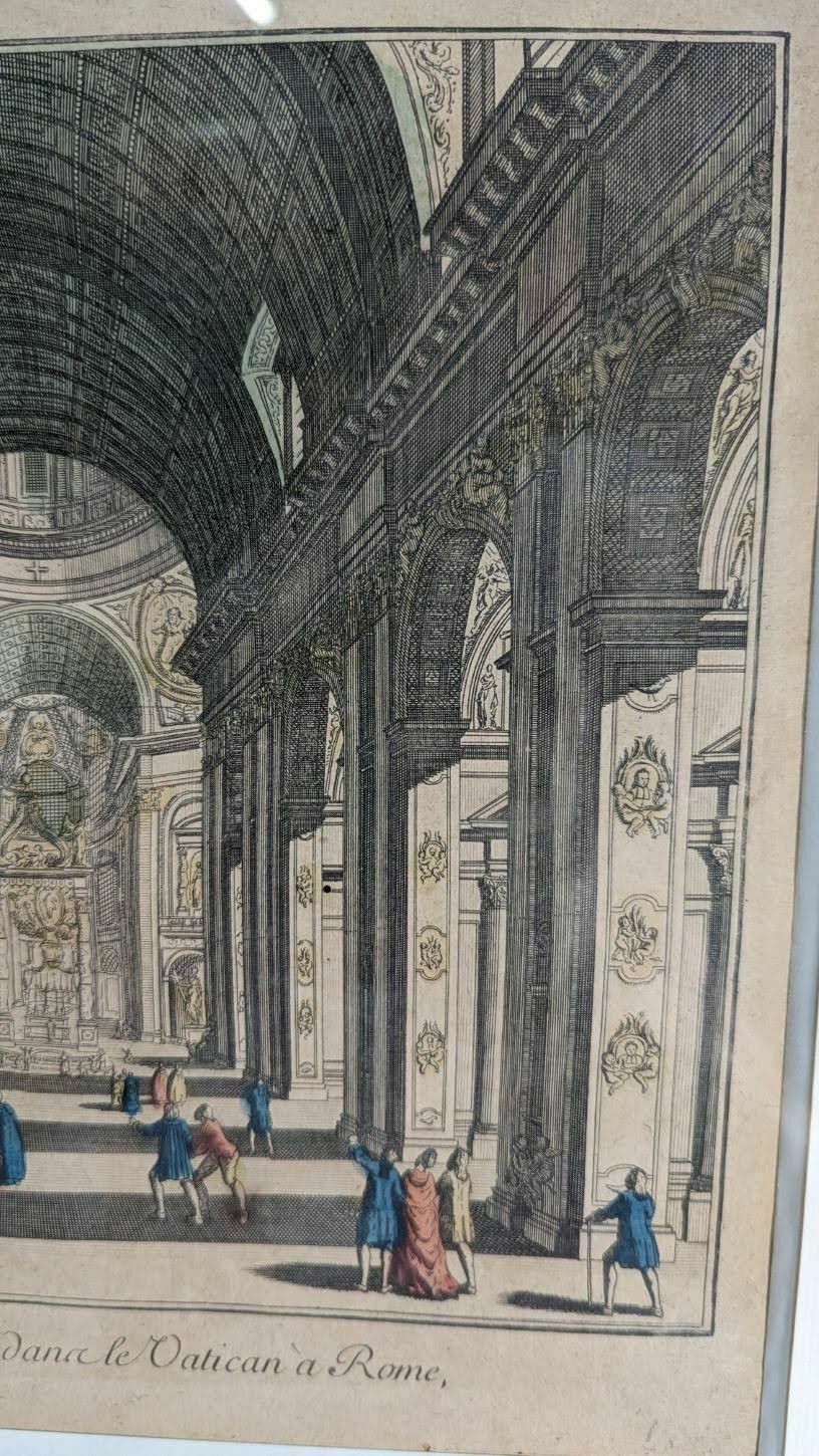 Engraving Optical View The View Of The Interior Of Saint Peter's Basilica In Rome photo furniture