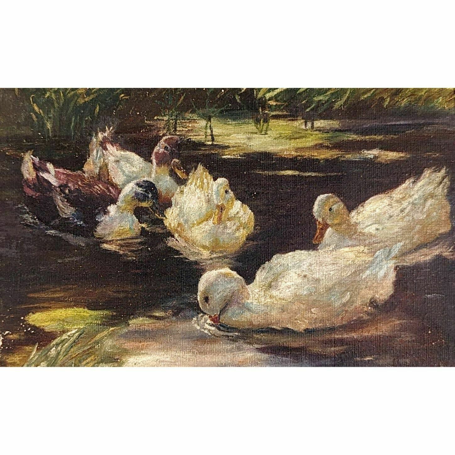 The Swan Pond French School Early 20th Century photo furniture