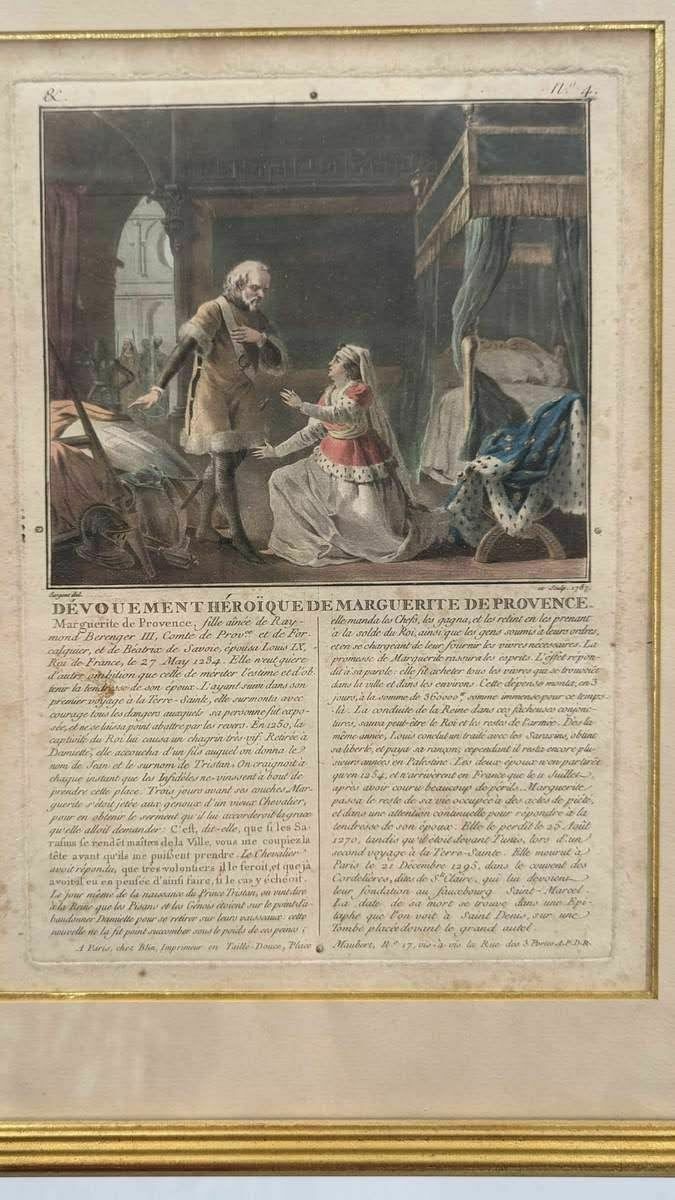 18th Century Engraving Heroic Dedication Of Marguerite De Provence photo furniture
