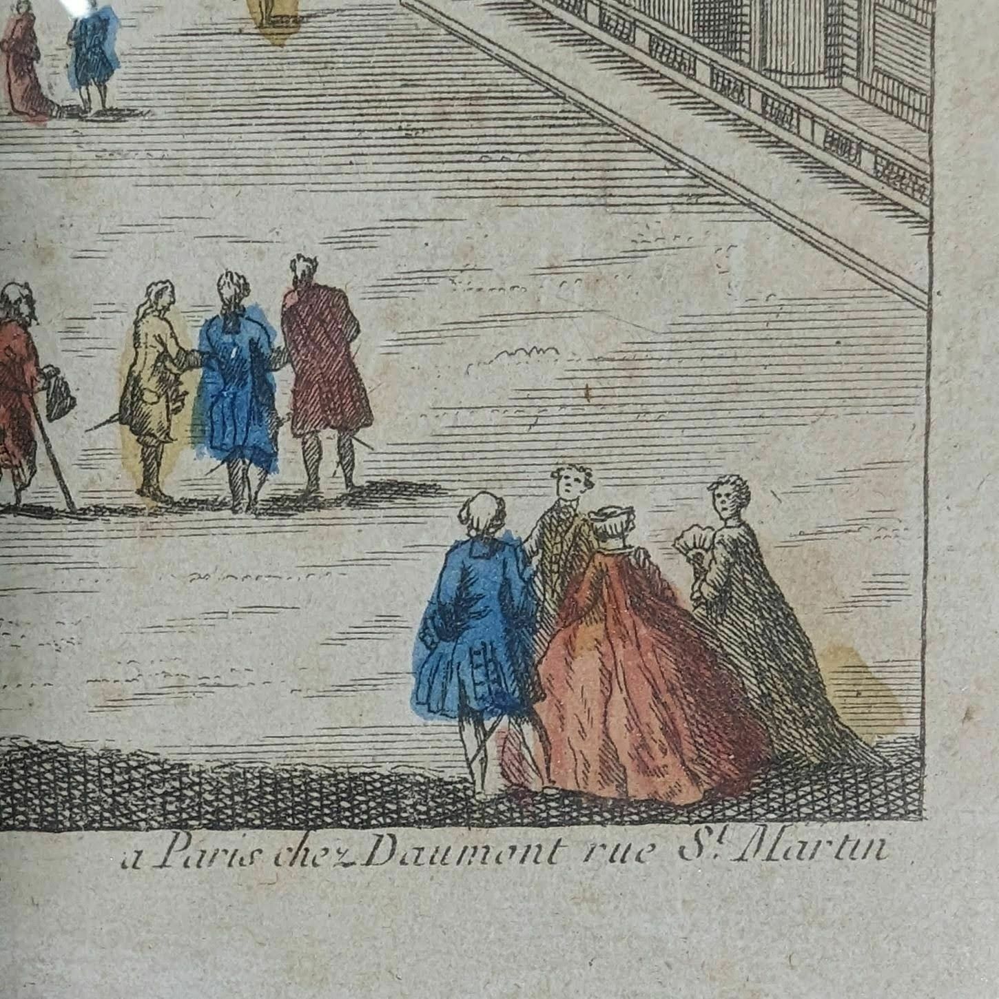 Gravure Vue D'optique La Place Louis XV à Paris photo for sale