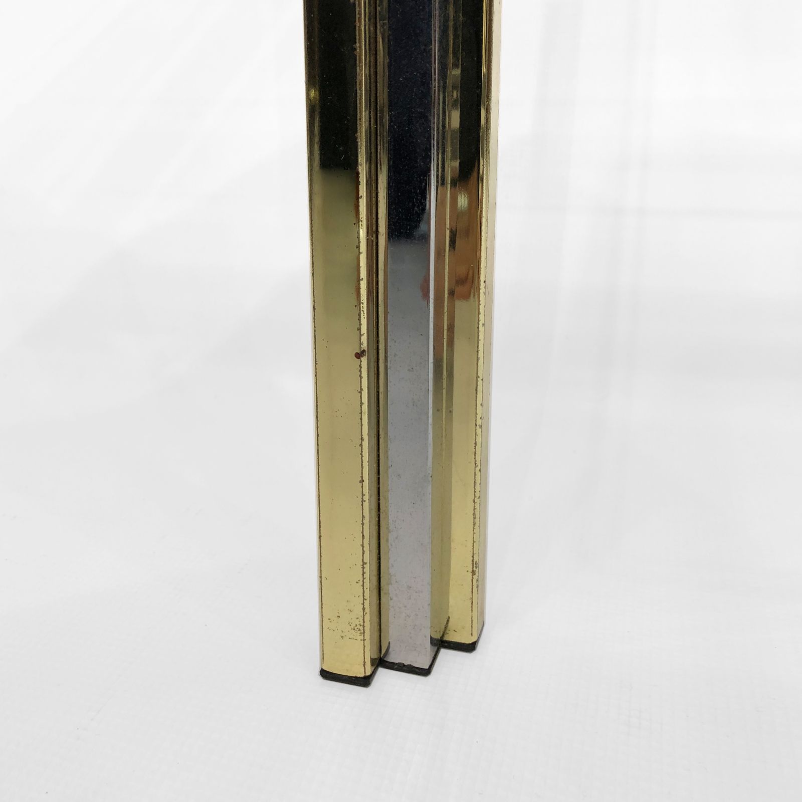 1970s Brass And Chrome Side Tables Renato Zevi Glass photo buy