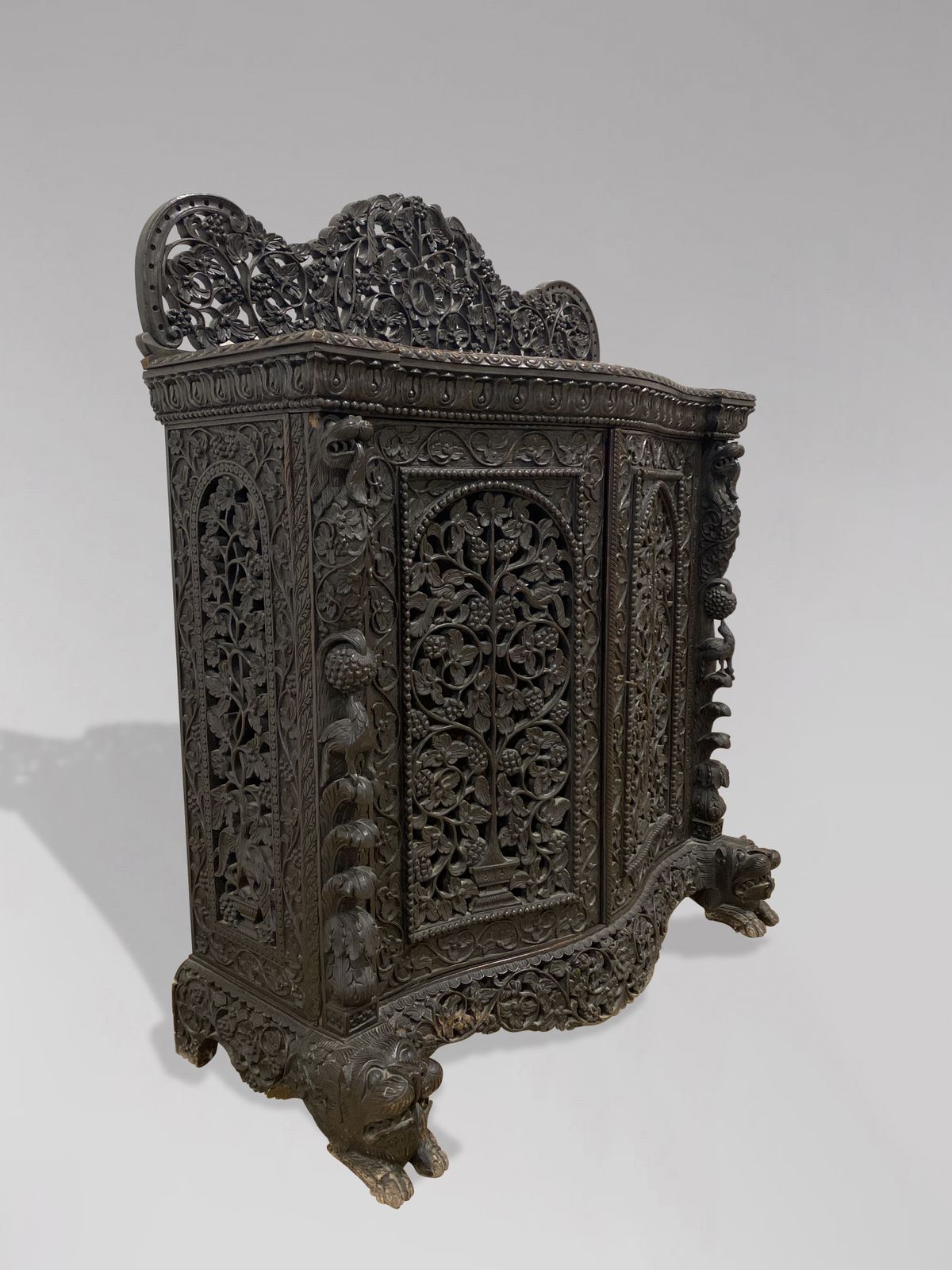 19th Century Anglo Indian Carved Rosewood Dresser photo for sale