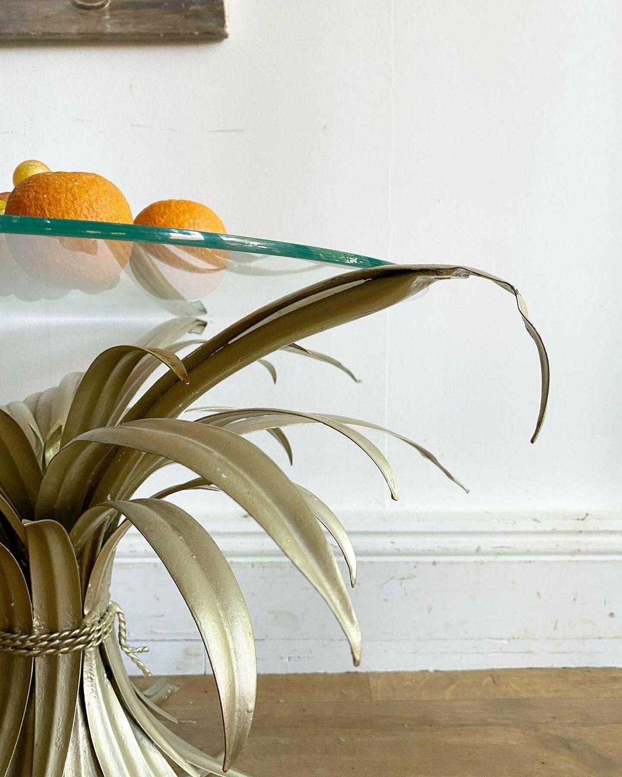 Mid Century French Toleware Wheatsheaf Table photo Furniture