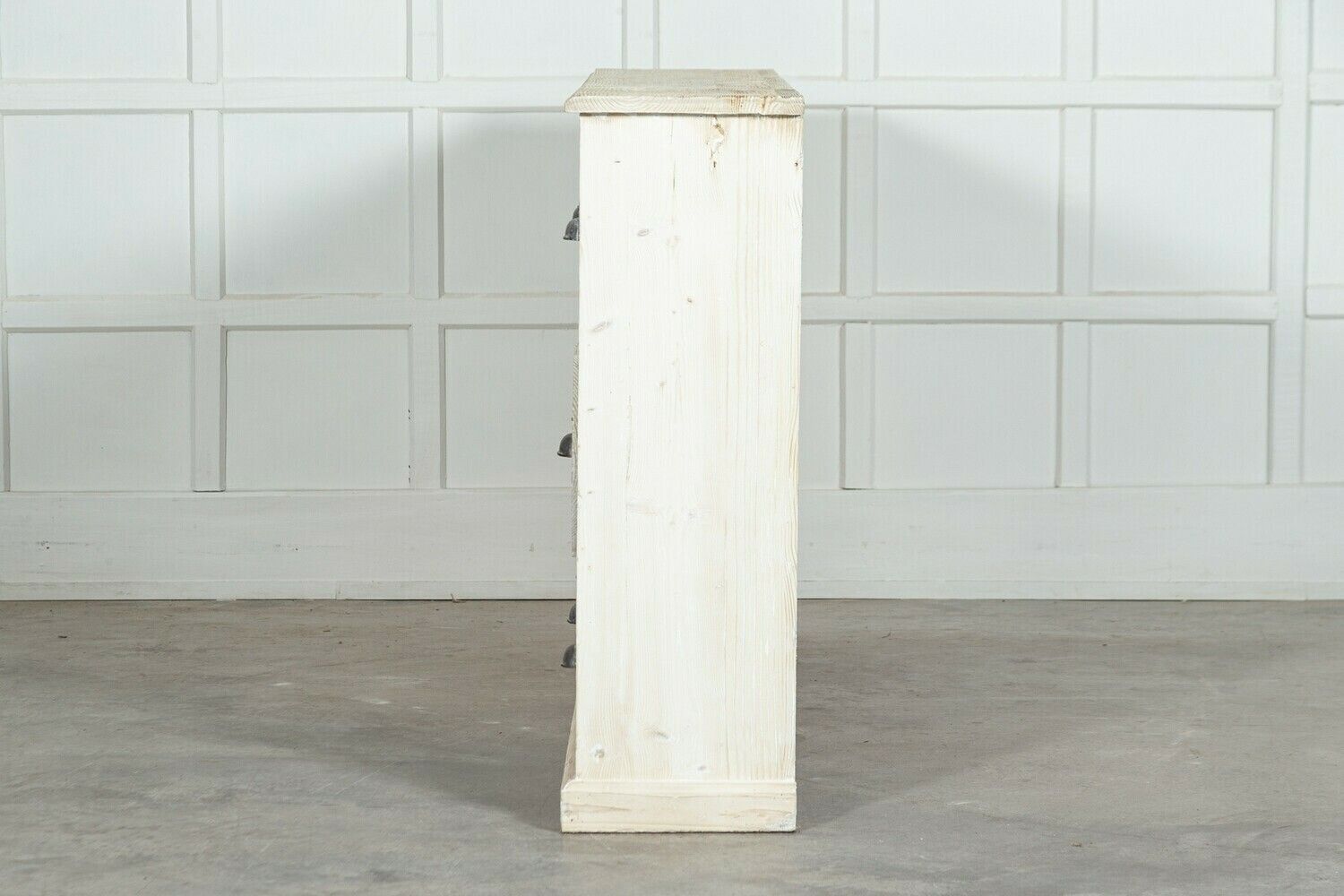 Large 19thc English Bleached Pine Haberdashery Drawers photo vintage