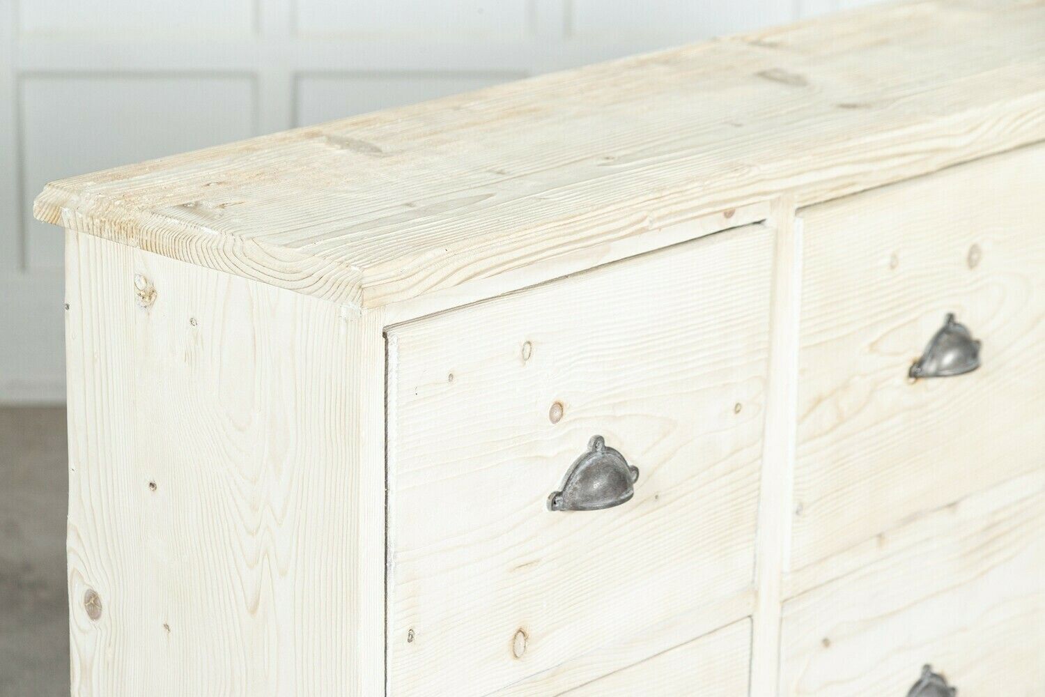 photo furniture Large 19thc English Bleached Pine Haberdashery Drawers