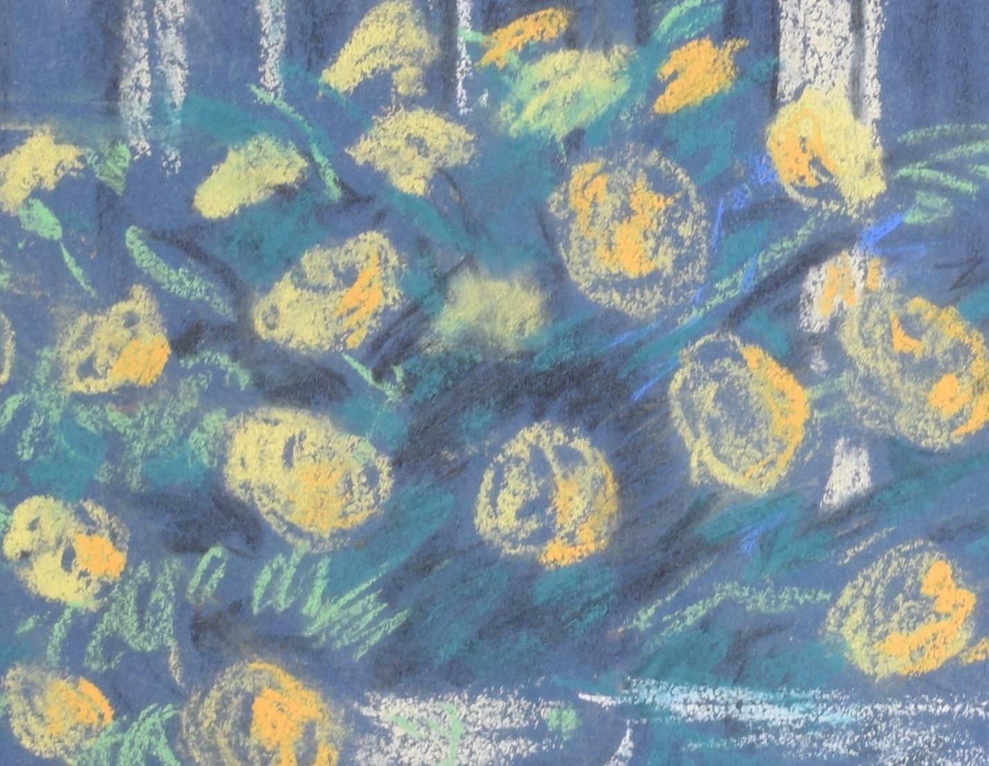 Hilary Hennes Flowers On A Table Still Life Chalk Drawing By Hilary Hennes photo 325.0