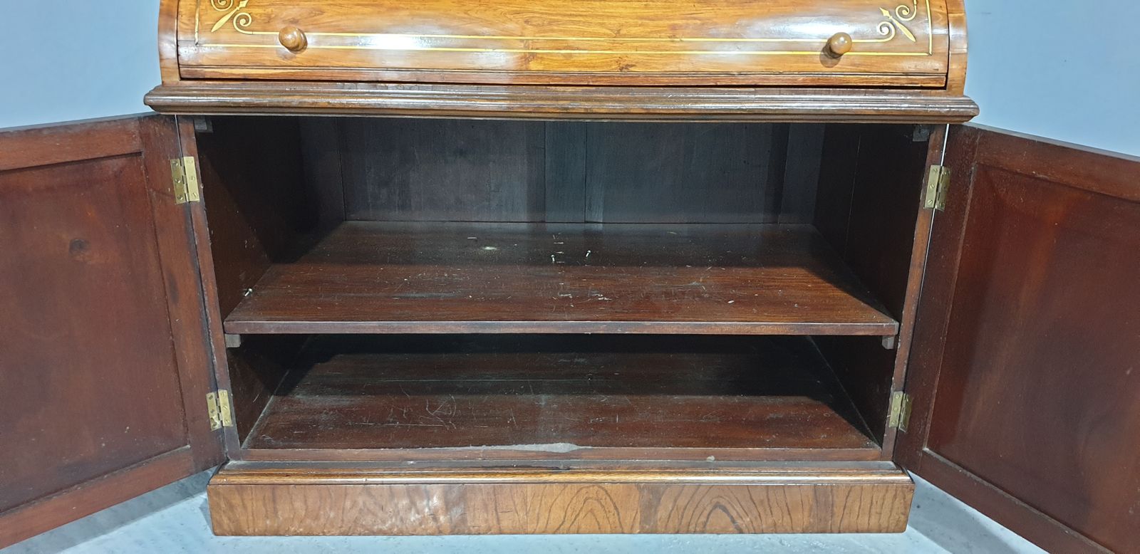 Outstanding Regency Brass Inlaid Rosewood Bureau Bookcase photo 2750.0